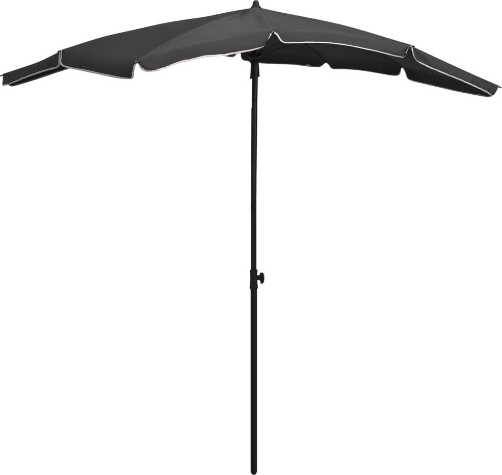 vidaXL Parasol ogrodowy na słupku, 200x130 cm, antracytowy