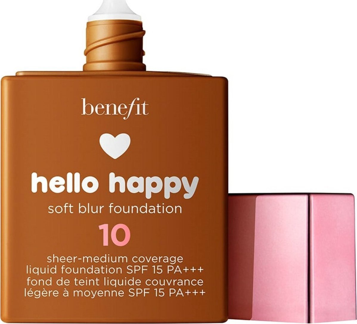 Benefit Benefit, Hello Happy Soft Blur, Matte Finish, Liquid Foundation, 10, Deep Warm, SPF 15, 30 ml For Women