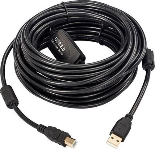 Kabel USB MicroConnect USB-A - USB-B 10 m Czarny (USBAB10B-ACTIVE)