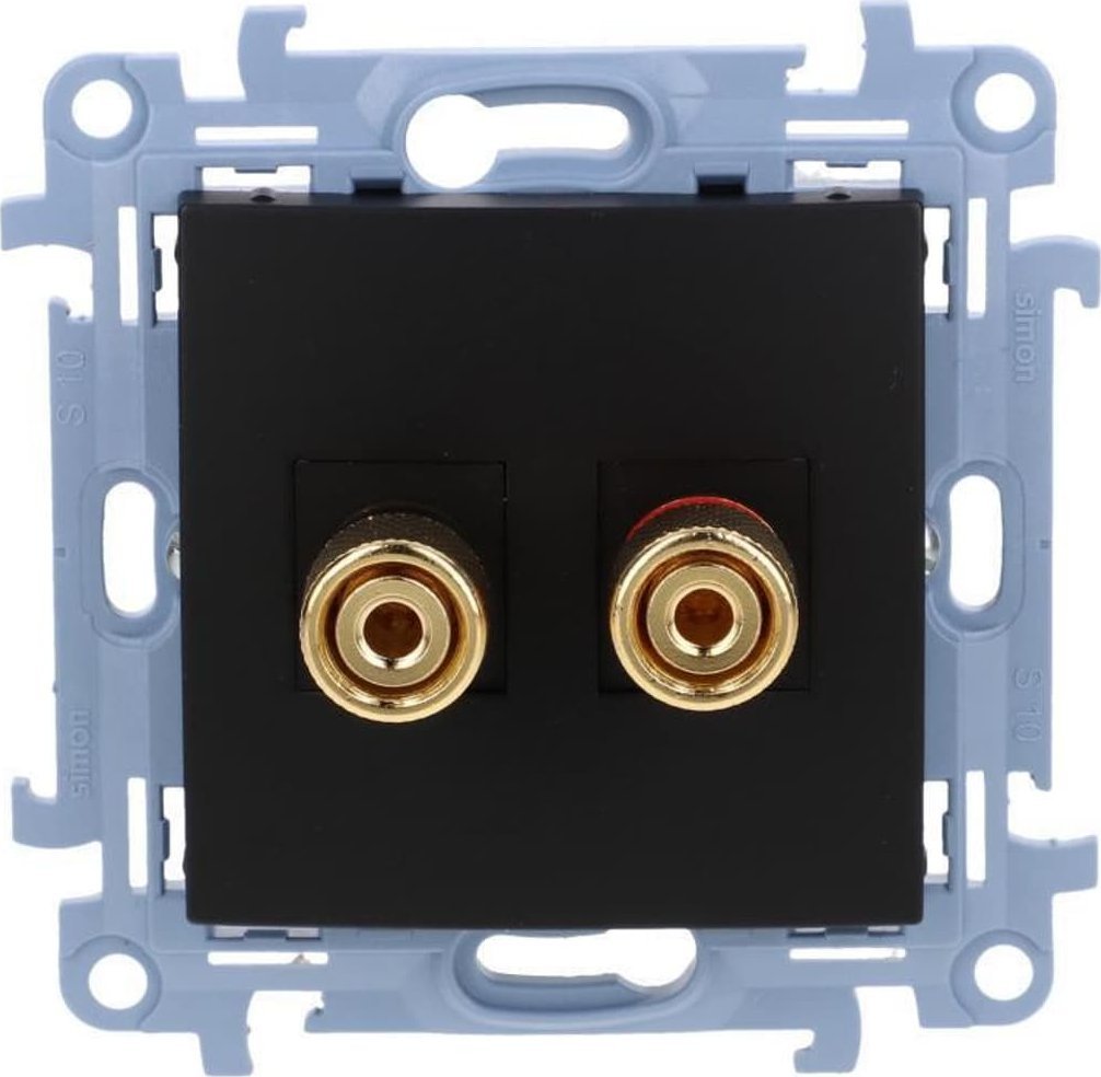 Kontakt-Simon Gniazdo głośnikowe Kontakt-Simon Simon 10 CGL2.01/49 pojedyncze -1 kolumna głośnikowa moduł. Przekrój przewodowy dla wyjścia 6 mm2 czarn