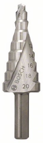 Wiertło Bosch stopniowe walcowe 4 6 10 12 14 16 8 18 20mm (2608597519)