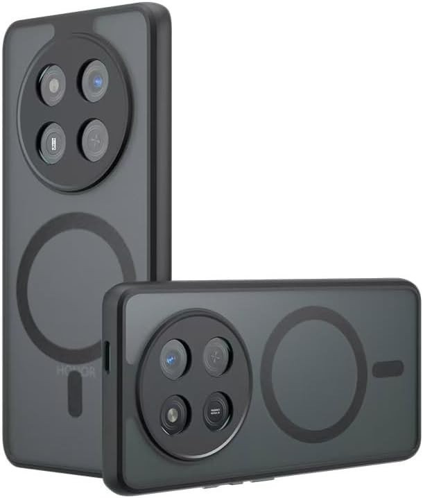 Etui Supero do Honor Magic 7 Lite Magsafe, półprzezroczysto-czarne