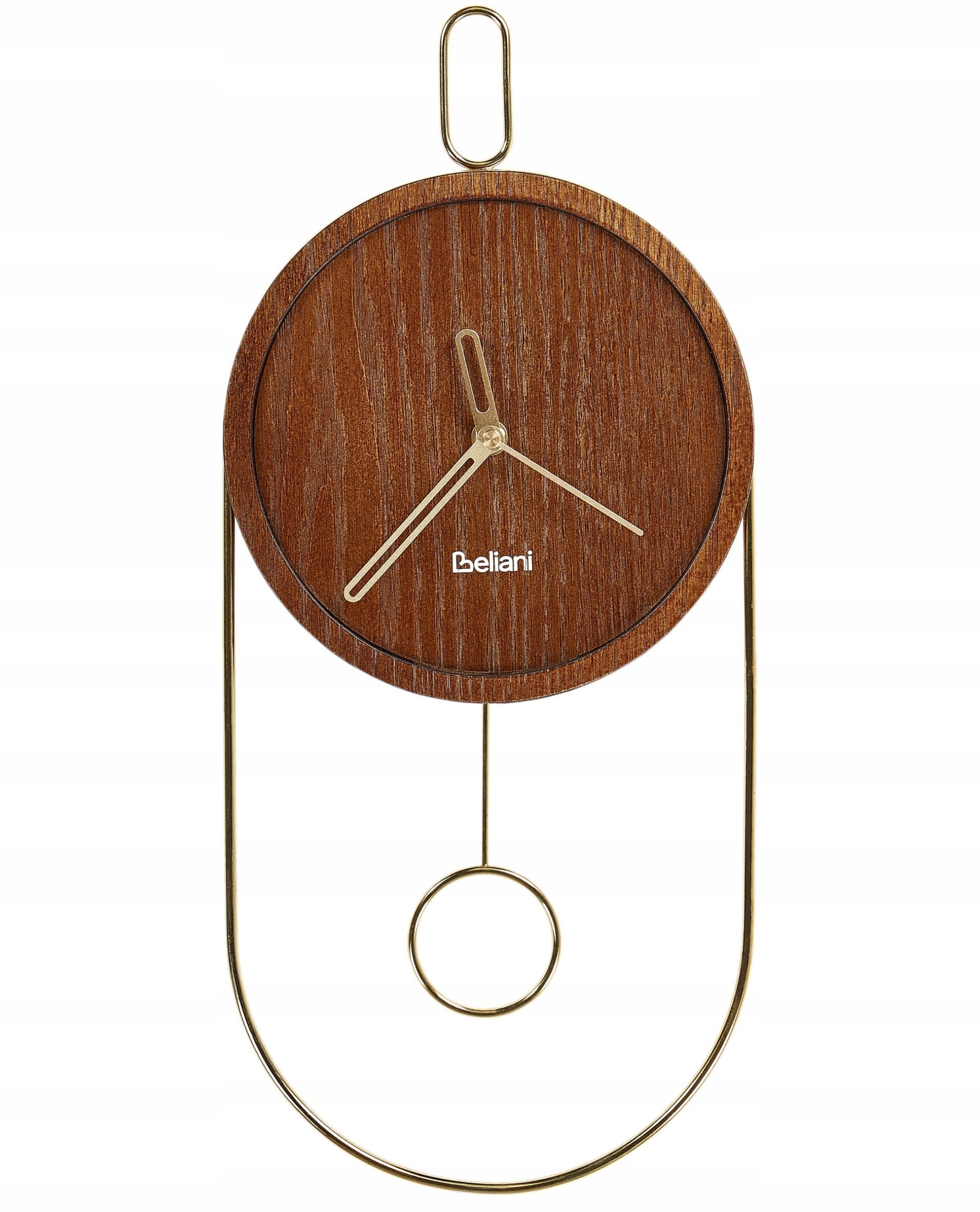 Beliani Zegar ścienny SIERRE 20 cm Ciemnobrązowy