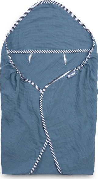 Sensillo OTULACZ MUŚLINOWY DO FOTELIKA NIEBIESKI 75x75