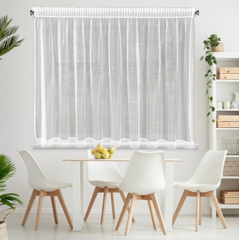 Eurofirany FIRANA GOTOWA NEL NA TAŚMIE 350X145 CM BIAŁY