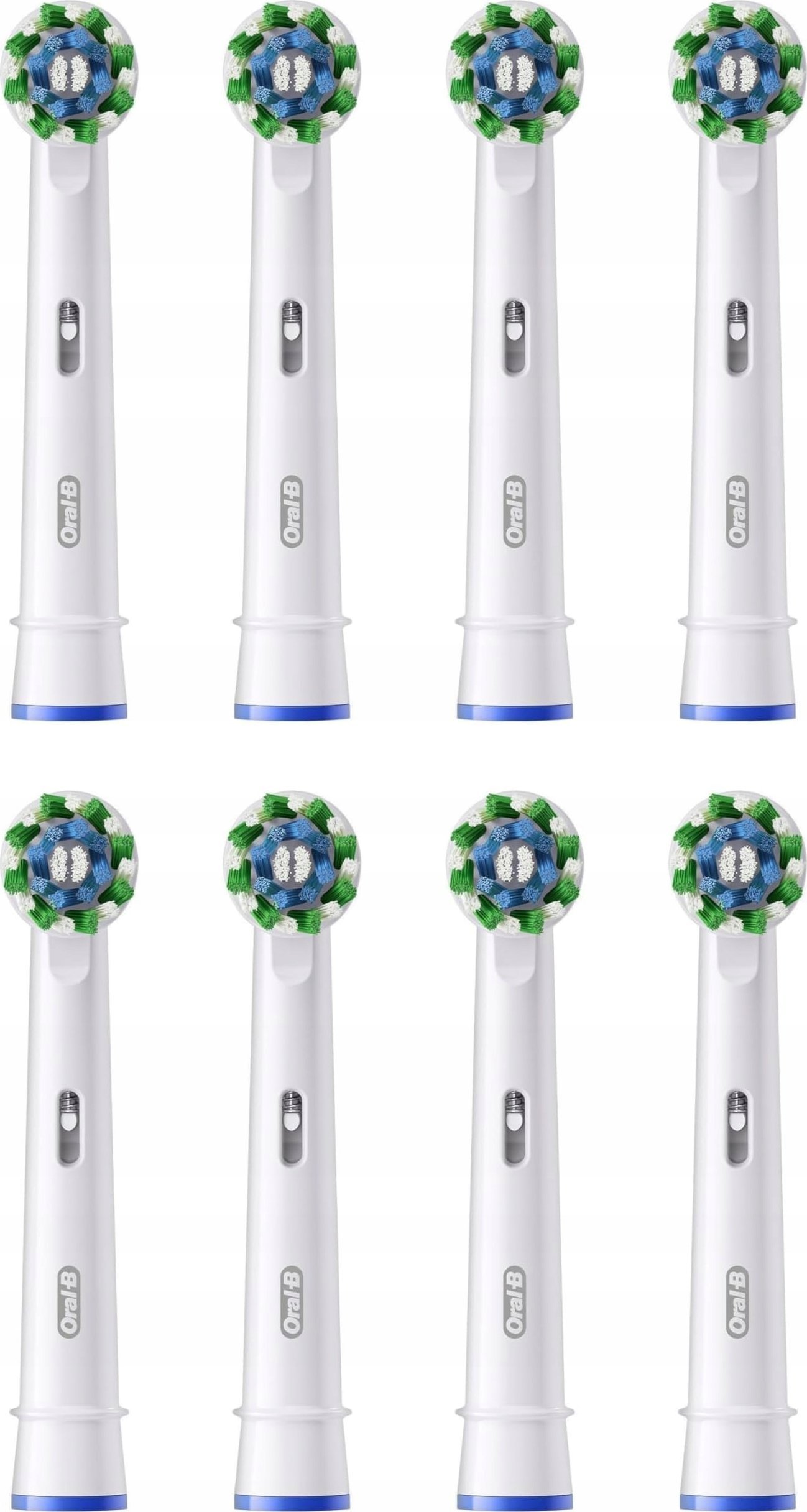 8x końcówka Oral-B Pro Cross Action do szczoteczki elektrycznej białe 100%