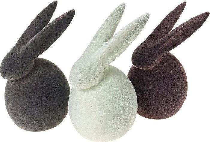 Figurka zając pokryta materiałem MIX