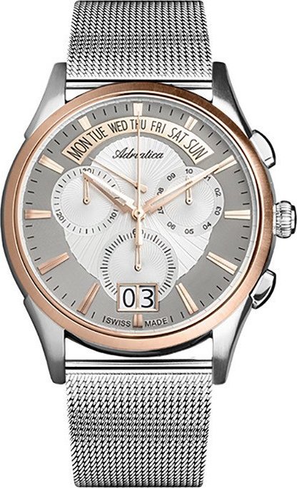 Zegarek Adriatica Zegarek męski Adriatica A1193.R113CH srebrny