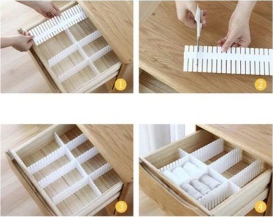 Separator, organizer, przegródka do szuflad 4szt. (KX5126)