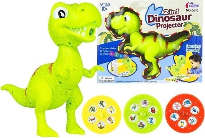 LeanToys Projektor do malowania Dinozaur Rzutnik 2w1