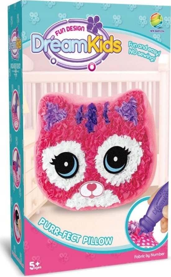 Kreatywny Zestaw Wyszywanka, Maskotka, Pluszak Do Szycia, Poduszka Do Ozdobienia DIY KOTEK KOT