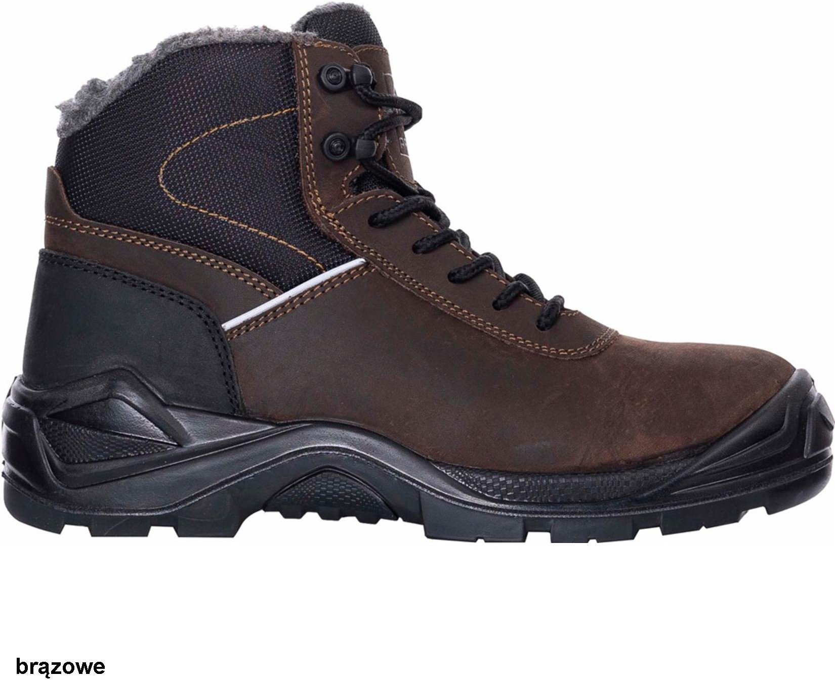 ARDONLEADERWIN O2 G3424 - Trzewiki zimowe robocze skóra NUBUK elementy odblaskowe impregnacja cholewki futerko syntetyczne podeszwa PU/PU odporna na o