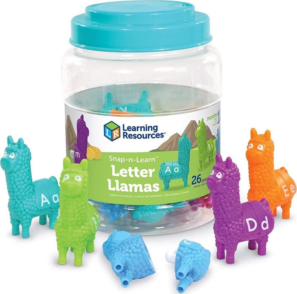 Learning Resources Figurki Do Nauki Liter i Poznawania Kolorów Lamy