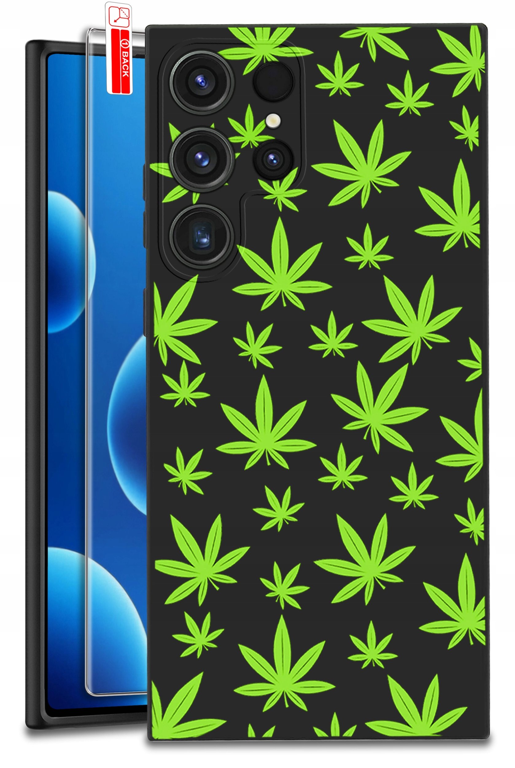 ETUI do Samsung Galaxy S25 Ultra WZORY | SILIKONOWE MATT CASE + SZKŁO 9H