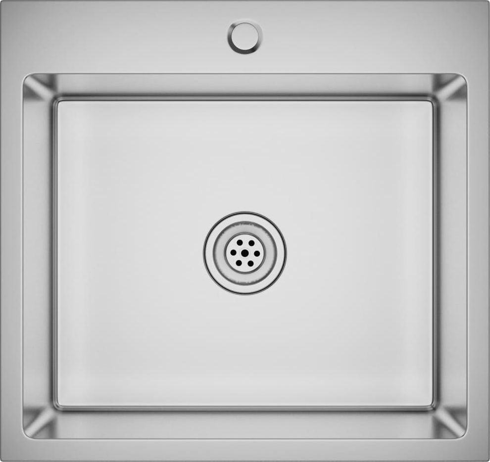 Zlewozmywak vidaXL z sitkiem, stal nierdzewna