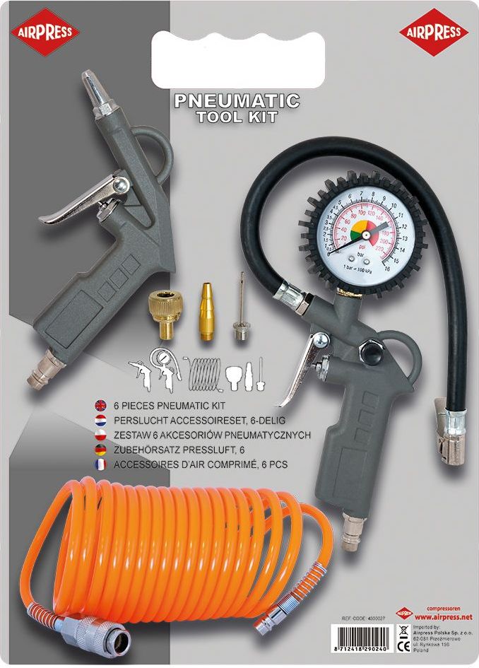 Airpress Zestaw narzędzi pneumatycznych (4300027)