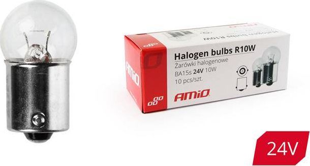 AMiO Żarówki halogenowe R10W BA15s 24V 10szt.