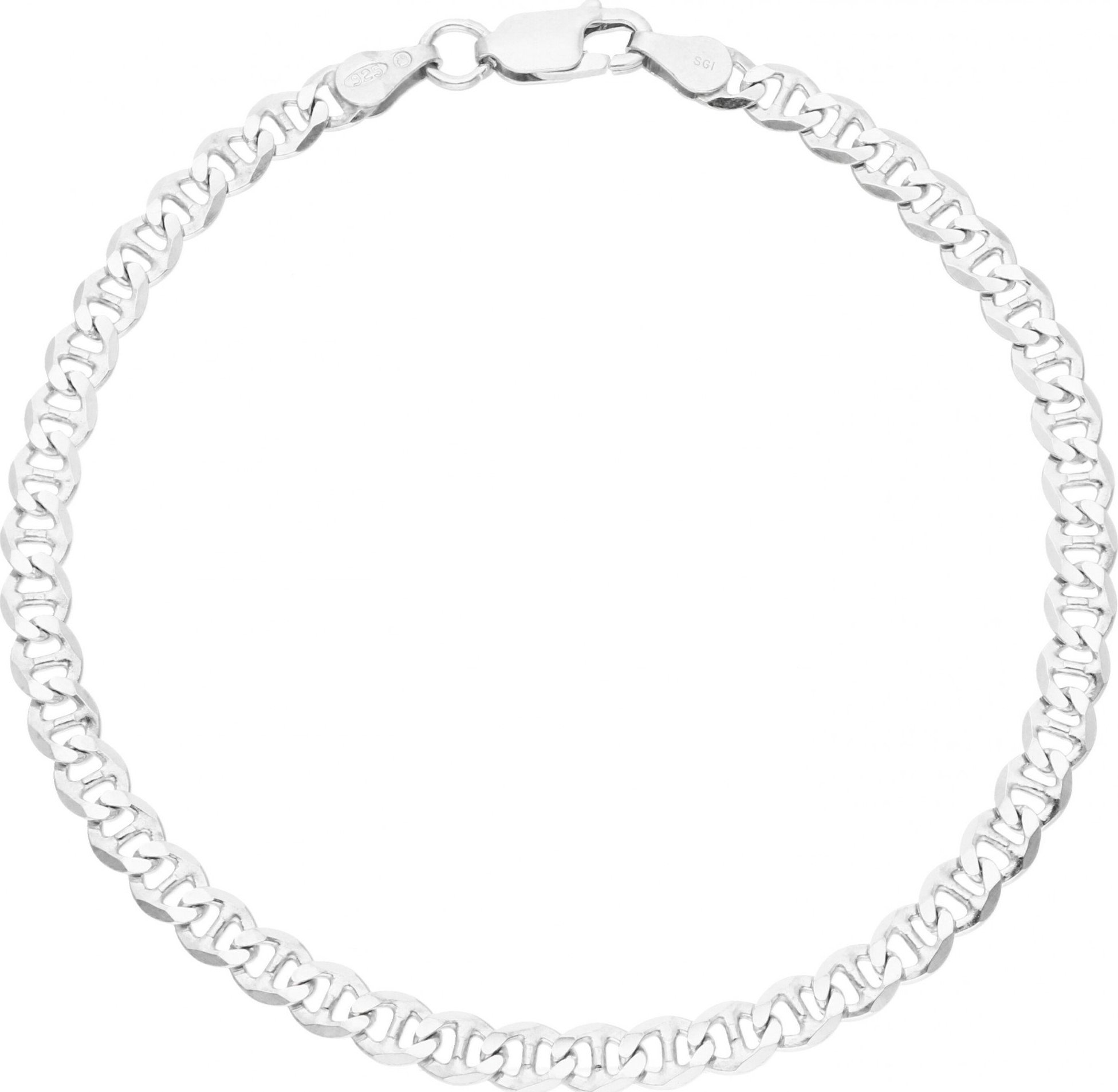 Rosanto Męska srebrna bransoleta splot Gucci 21 cm 925