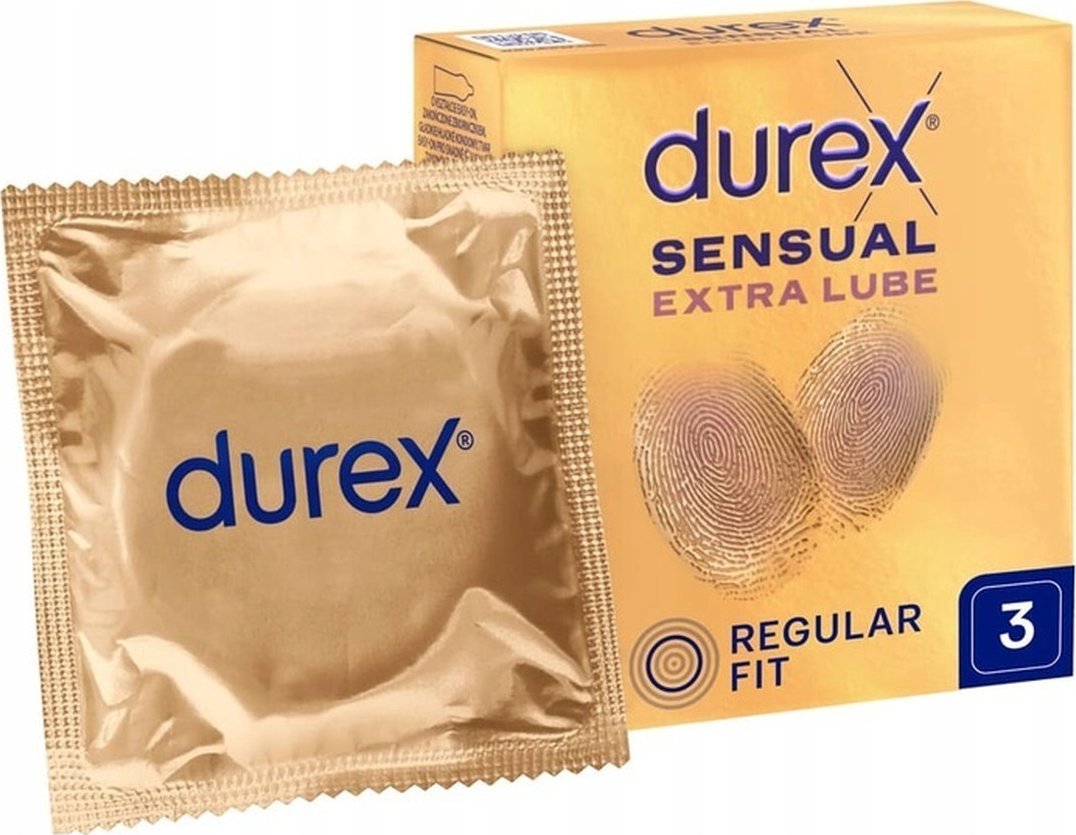 Durex Sensual extra lube prezerwatywy z dodatkowym lubrykantem 3szt