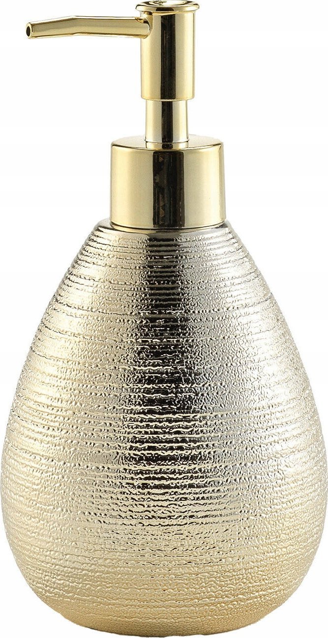 Dozownik do mydła Douceur d`Interieur Metaliczny dozownik ze złotą pompką, TRESOR, 9 x 17 cm