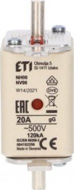 Eti-Polam Wkładka bezpiecznikowa KOMBI NH00 gG 20A/500V 004182206 /3szt./