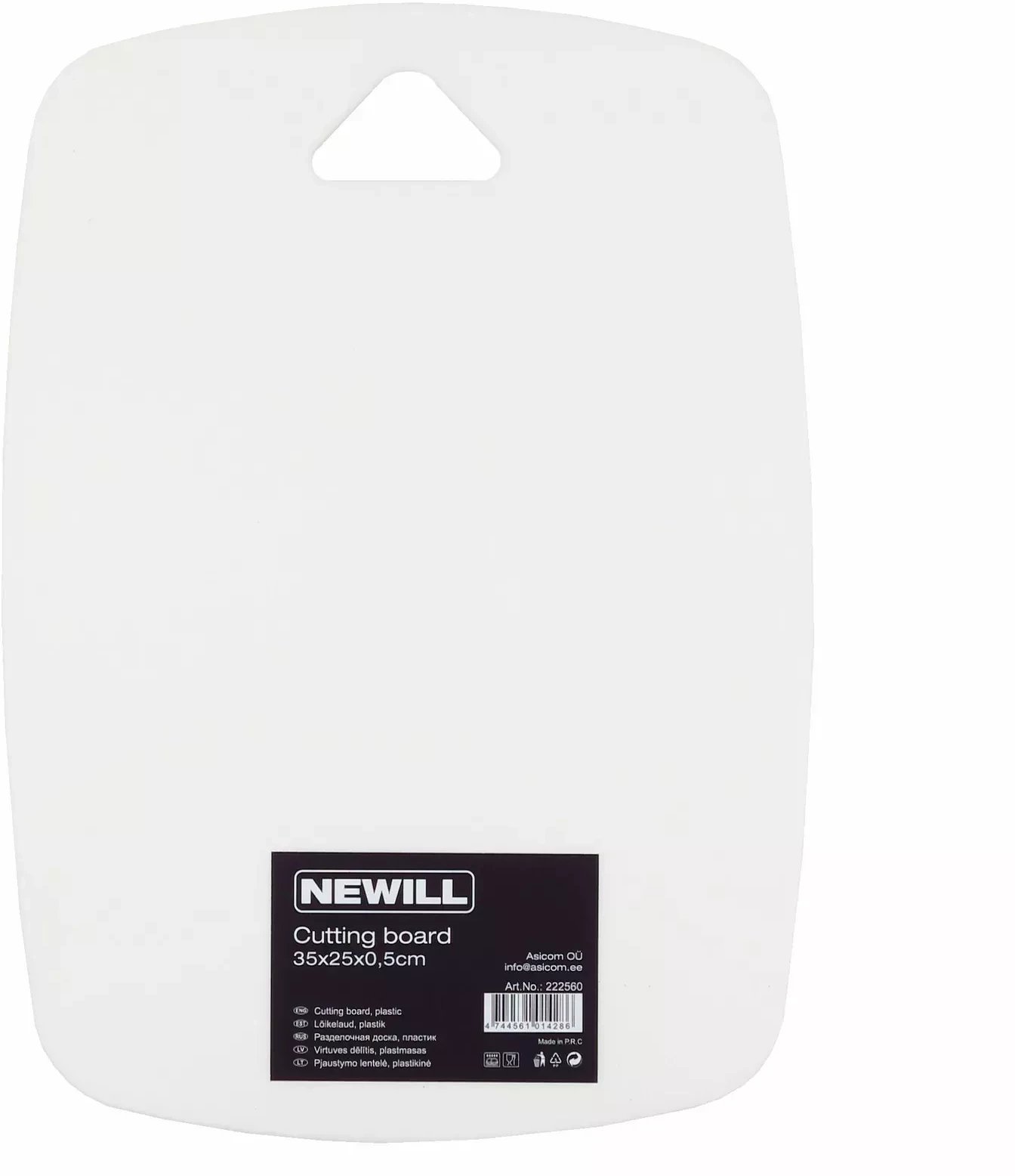 Griesanas delitis plastmasas 35 x 25 x 0.5 cm balts 4744561014286