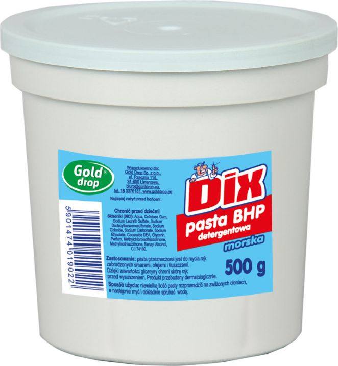 Dix Dix - Pasta BHP do mycia rąk, 500g - Morska