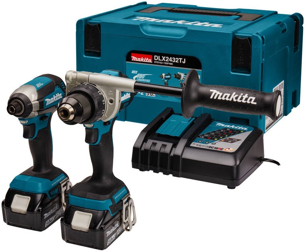 Zestaw elektronarzędzi Makita 6-elementowy (DLX2432TJ)