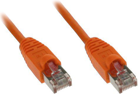 InLine Kabel krosowy 1000Mbit RJ45 0.3m pomarańczowy (72533O)
