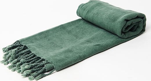 Yeye Ręcznik hammam STONE WASH 100% bawełna YEYE Ciemnozielony