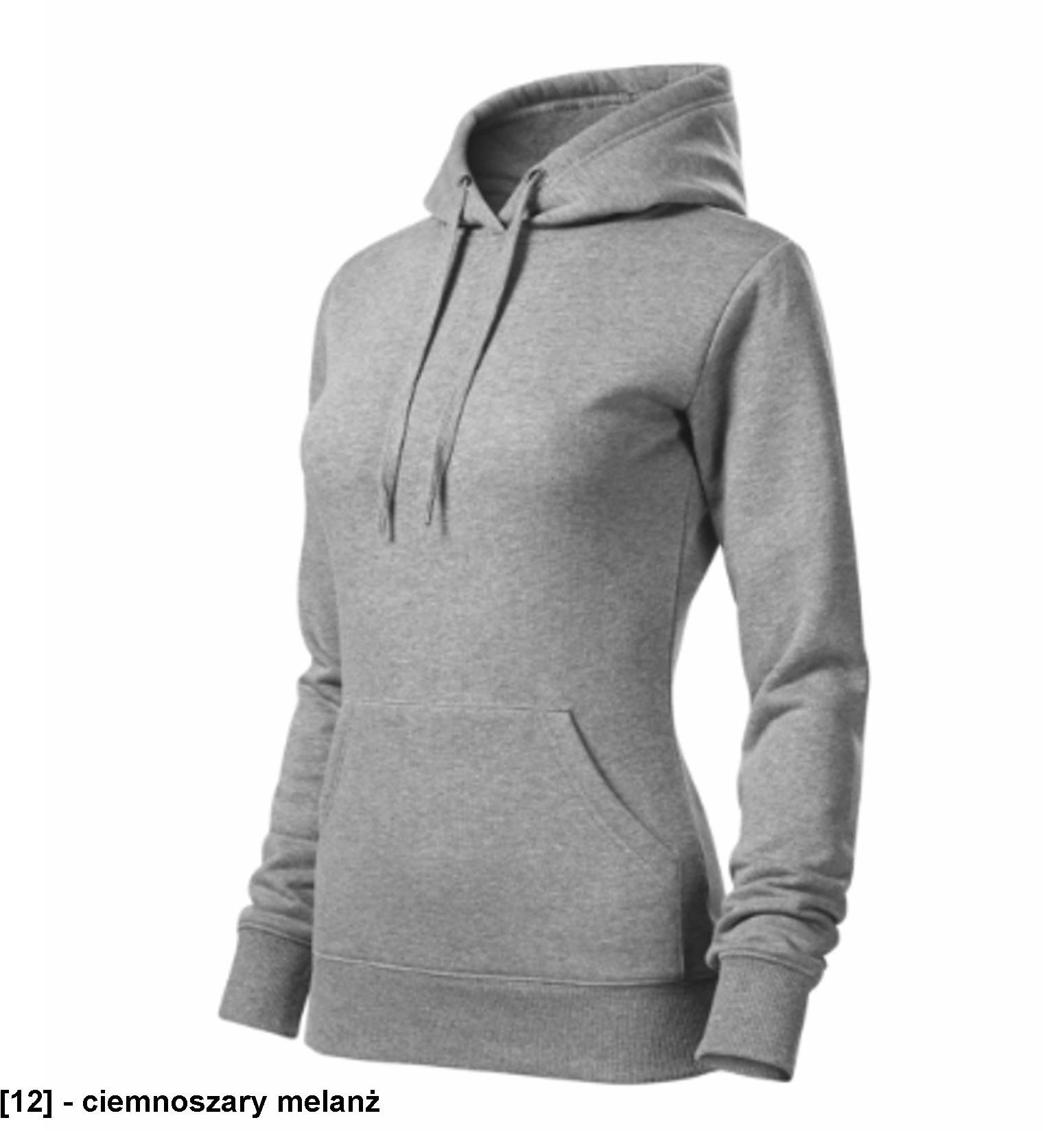 Cape Free - ADLER - Cape Free - Bluza damska, 320 g/m2, 65 % bawełna, 35 % poliester - ciemnoszary melanż S