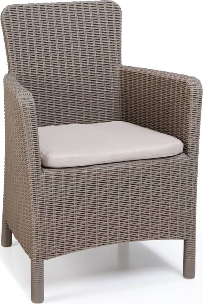 Allibert Krzesło ogrodowe Trenton, cappuccino, 226454