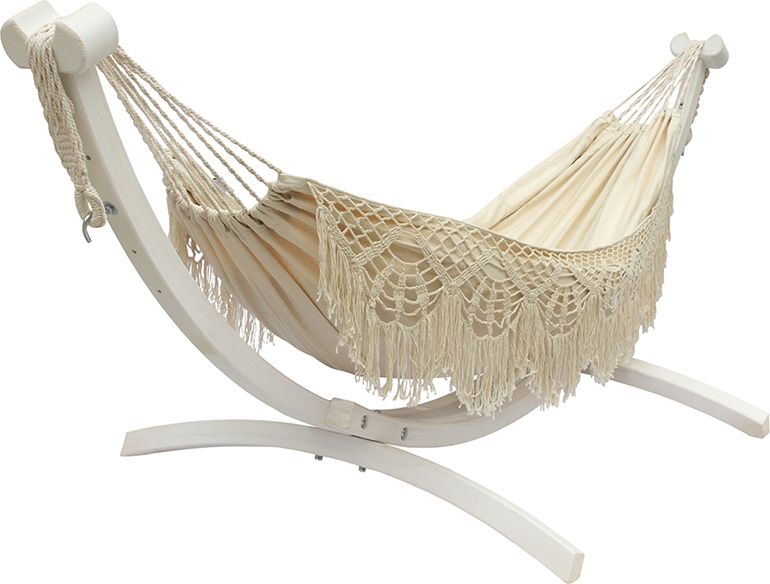 Koala Zestaw ogrodowy Koala - stojak Grenada z hamakiem HW-C, biały G-white-HW-C-329