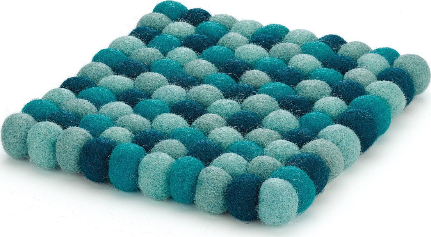 Cilio Podkładka pod gorące naczynia 21 x 21 cm owcza wełna niebieska