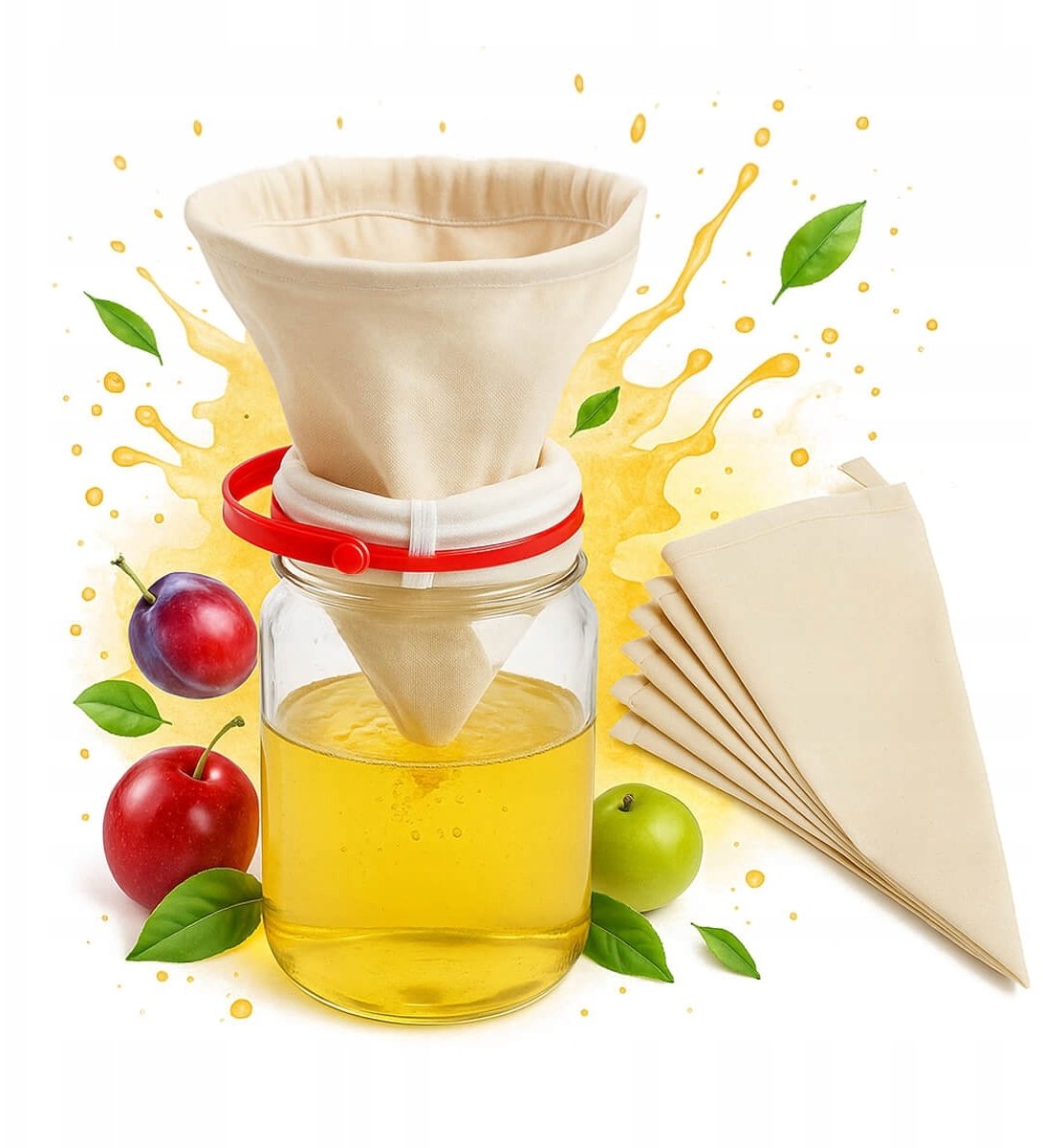 Worek Filtracyjny STOŻKOWY 7L do filtracji Moszczu Wina Nalewek Wina Soków