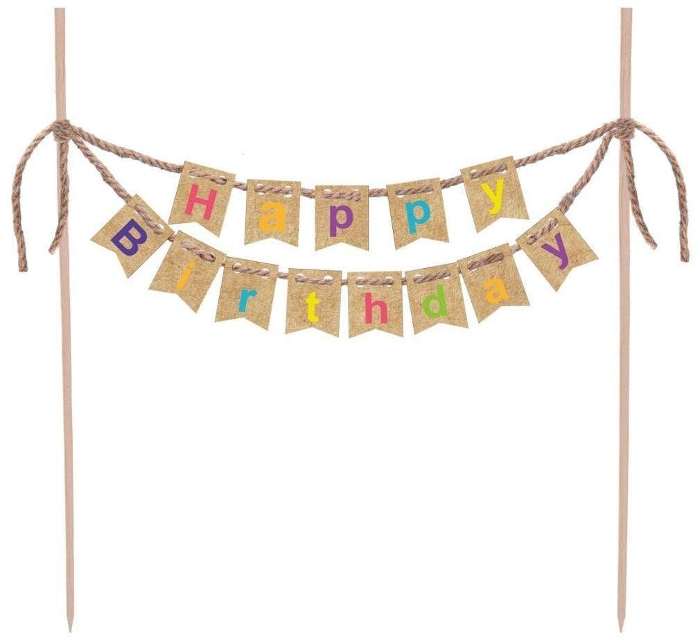 Dekoracja tortu Happy Birthday Kraft Balloons