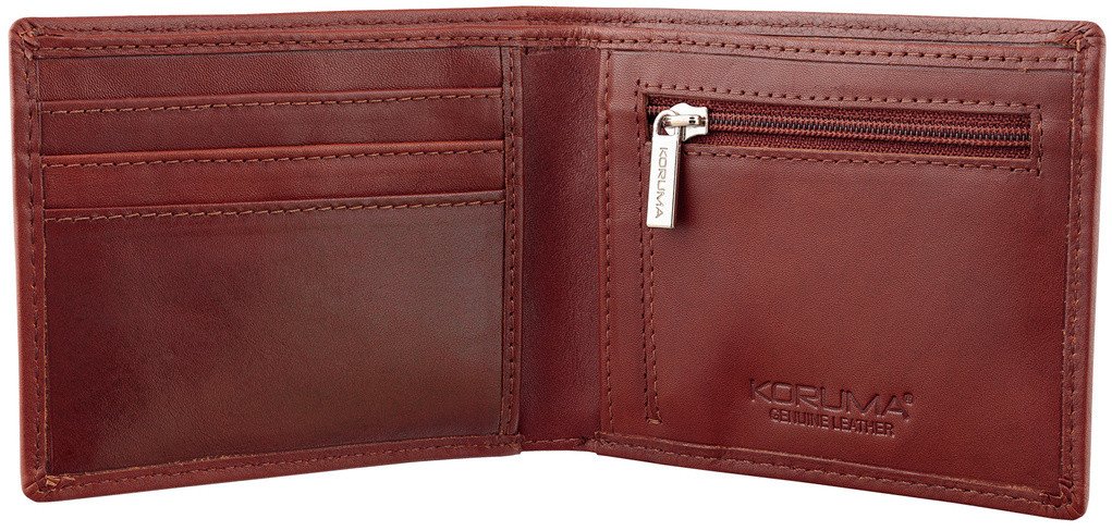 Cienki portfel męski skórzany typu SLIM (Brąz) Uniwersalny