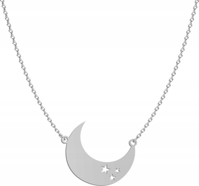 Radziszewska Jewellery Srebrny Naszyjnik KSIĘŻYC DEDYKACJA GRATIS