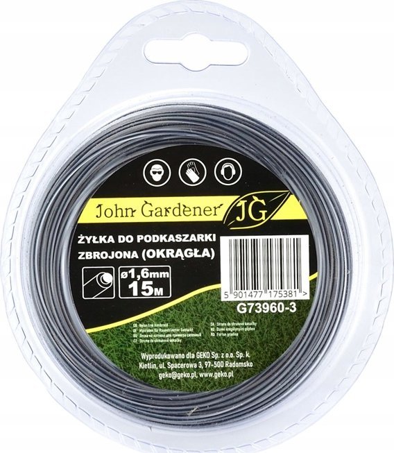 Geko Żyłka do podkaszarki zbrojona(okrągła) 1,6mmx15m (10/120)
