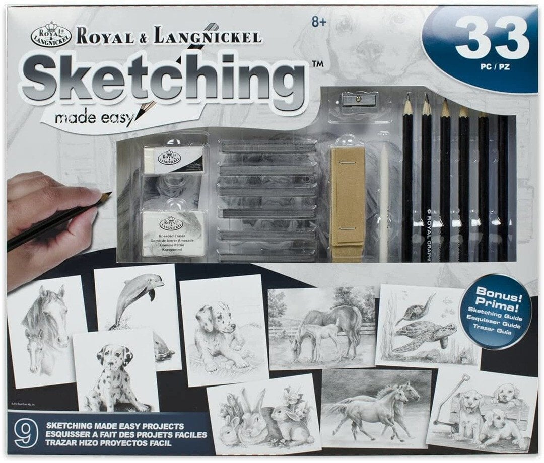 Royal & Langnickel R&L Sketching Made Easy - zestaw szkiców z 33 elementami