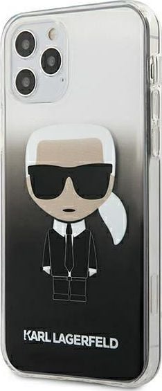 Karl Lagerfeld Etui Karl Lagerfeld KLHCP12MTRDFKBK do iPhone 12 6,1 Max/Pro czarny/black hardcase Gradient Ikonik Karl