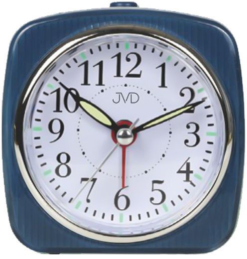 Budzik JVD SRP7503.3 7,5 cm płynący sekundnik drzemka podświetlenie .