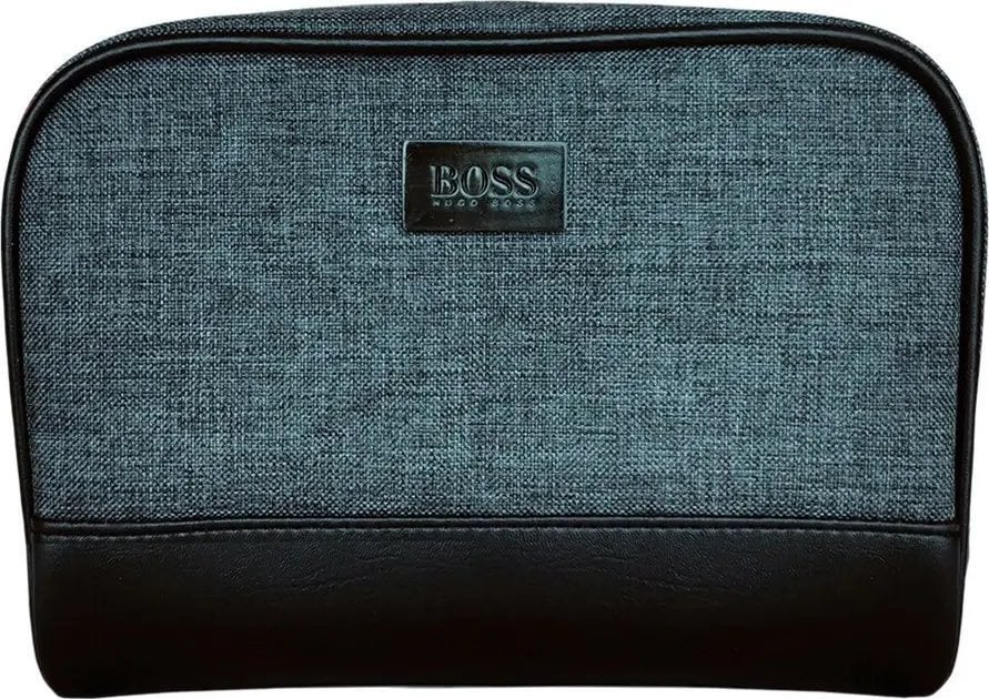 Hugo Boss Hugo Boss, Toiletry, Bag, Travel Pouch, Grey, For Men, 23 x 8 x 14 cm For Men
