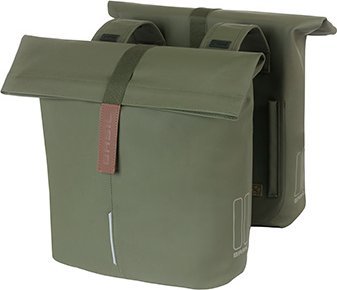 Basil Sakwa miejska podwójna BASIL CITY DOUBLE PANNIER BAG 28-32L, Universal Bridge System, moss green (NEW 2024)