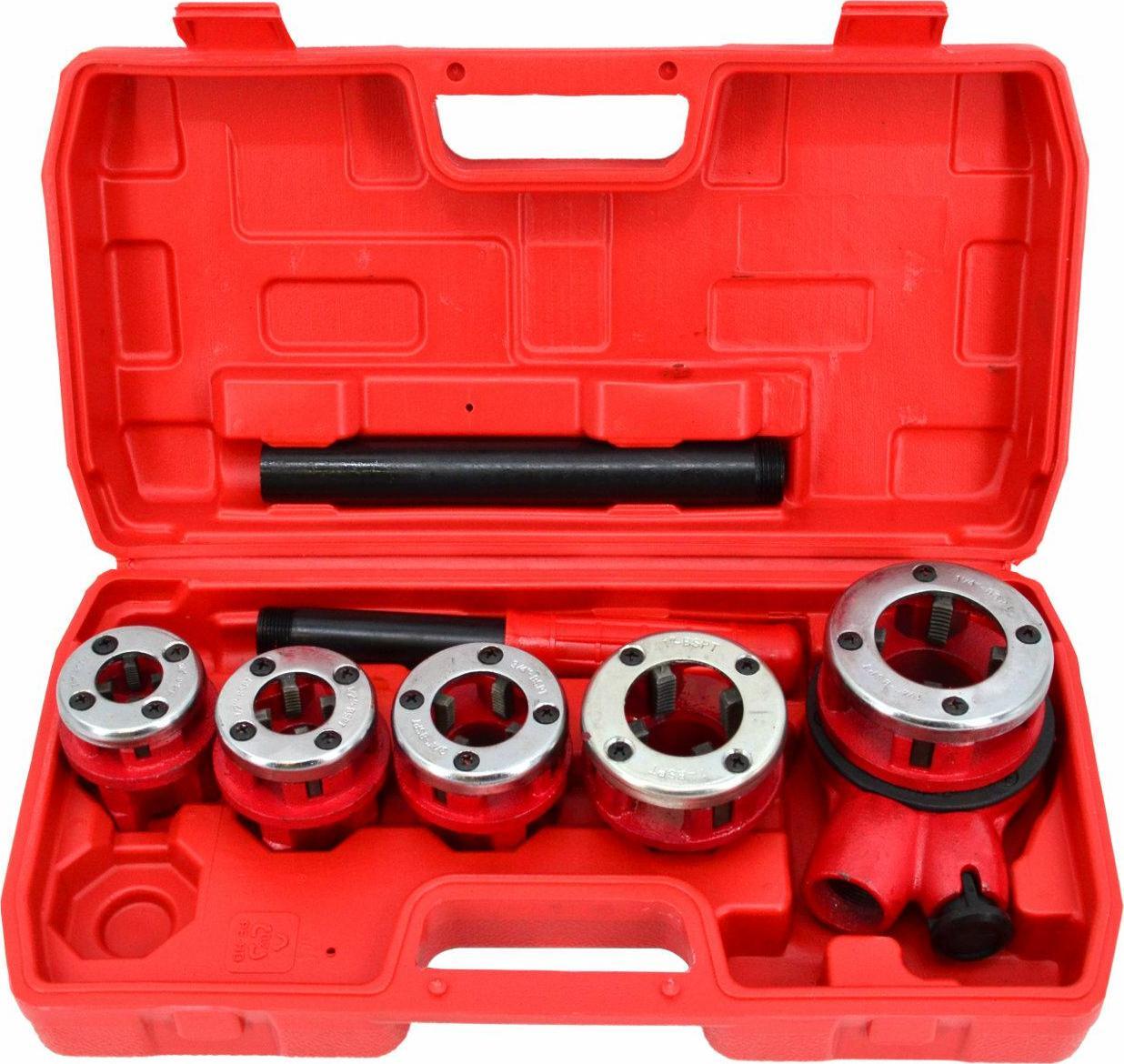 AWTools AWTOOLS GWINTOWNICA DO RUR 5szt. 3/8", 1/2", 3/4", 1", 1-1/4" ZESTAW WALIZKA AW20612