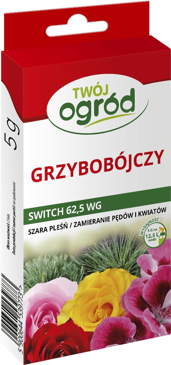 Switch 62.5 WG (cyprodynil, fludioksonil) Twój Ogród - środek grzybobójczy 5 g
