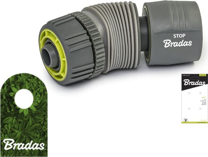 Bradas LIME LINE SOFT Szybkozłącze 1/2" STOP ( ze stopem ) i regulacją kąta LE-S2142K BRADAS 3546