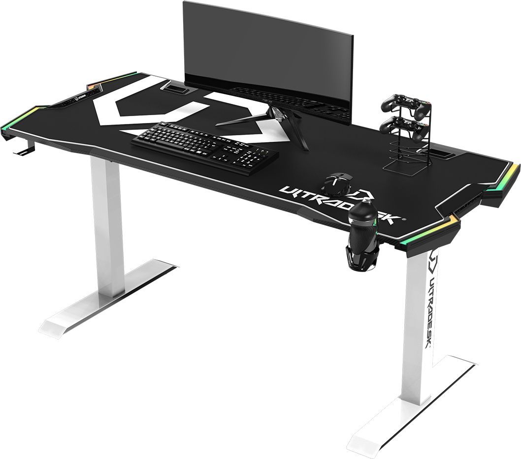 Biurko Ultradesk Force Snow Białe 166 cmx70 cm