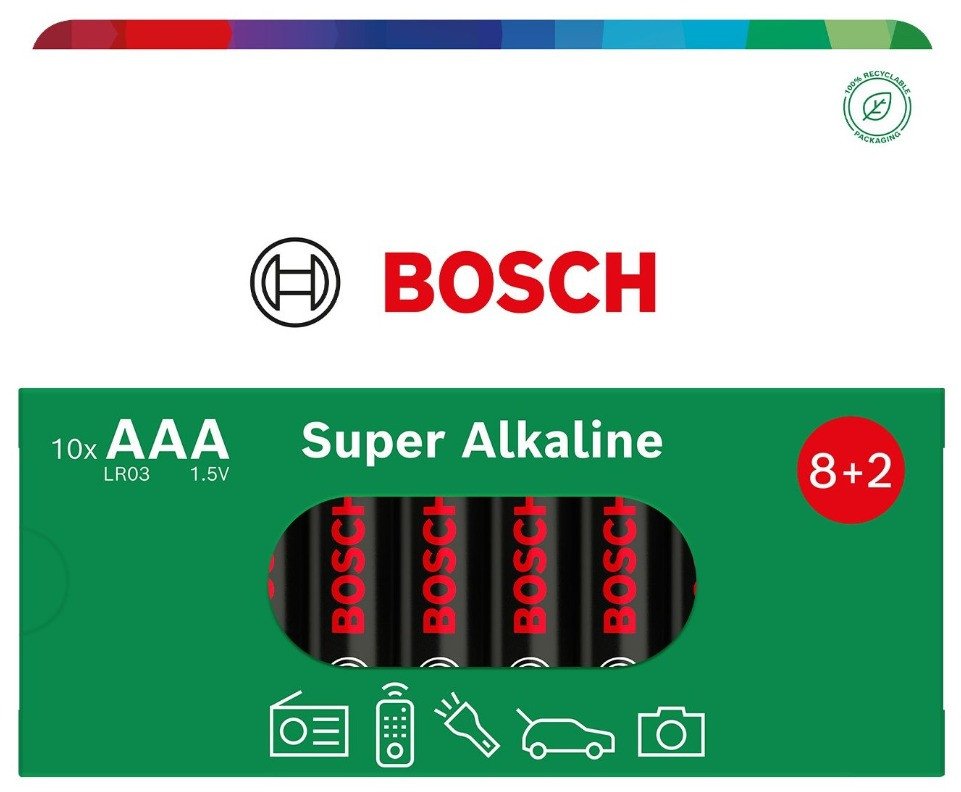 Vega BATERIA BOSCH 10SZT AAA SUPER ALKALINE LR03SA10B/00