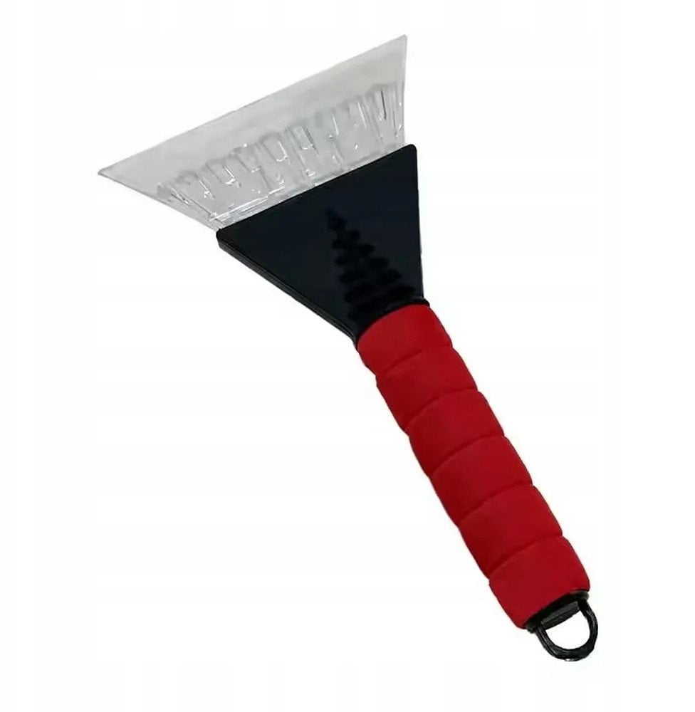 Skrobaczka do odśnieżania auta czerwona